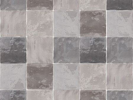 Arizona Tile - Flash 5  x 5  Ceramic Wall Tile - Cool Grey Hot on Sale