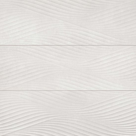 Bedrosians - Donna 13  x 40  Wave Wall Tile - Silver For Discount