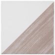 SomerTile - Triangle 6”x 6” Ceramic Wall Tile - Rustique Glossy Taupe on Sale