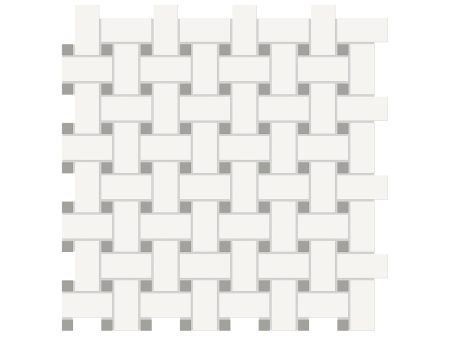 Anatolia - Soho Porcelain Basketweave Mosaic - Cement Chic Matte For Cheap