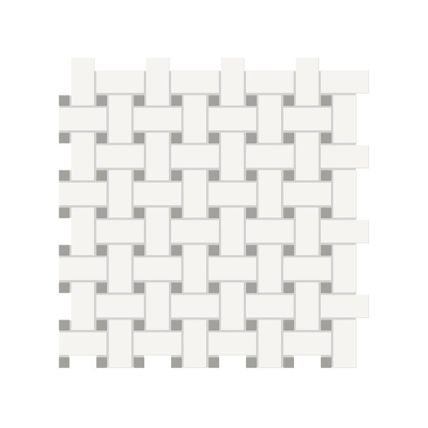 Anatolia - Soho Porcelain Basketweave Mosaic - Cement Chic Matte For Cheap