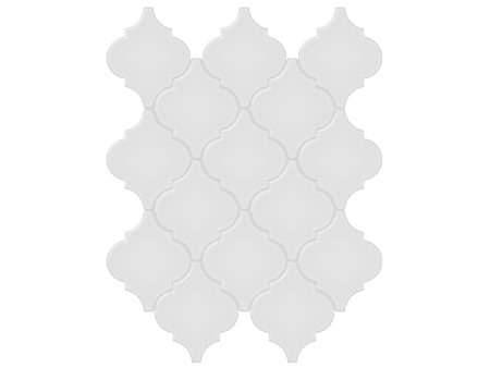 Anatolia - Soho Porcelain - Beveled Arabesque Glazed Mosaic - Gallery Grey Glossy Online now