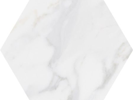 Lungarno - Massa Carrara 9  x 10  Hex Porcelain Floor Tile Hot on Sale