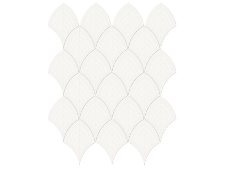 Anatolia - Soho Porcelain - Scallop Glazed Mosaic - Canvas White Glossy Hot on Sale