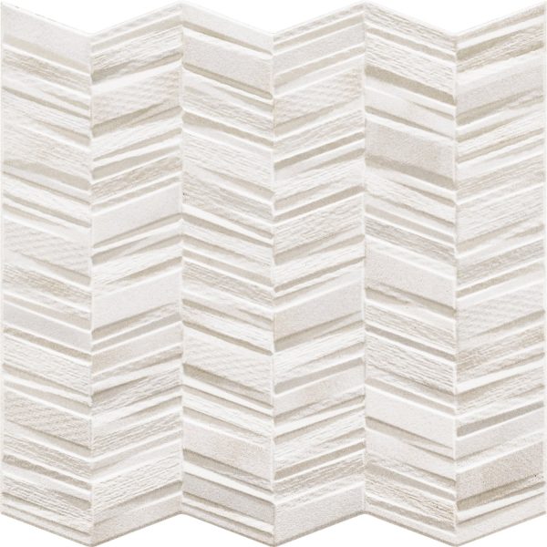 Tesoro - Chevron Porcelain Mosaic - White Online Hot Sale