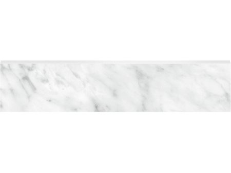 Anatolia - La Marca Glazed Porcelain 3 in. x 12 in. Honed Bullnose - Carrara Gioia For Discount