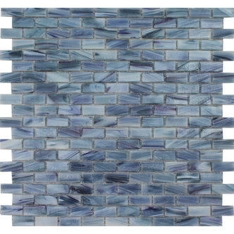 Aquatica by Tesoro - Aurora Series 1 2 in. x 1 in. Glass Mosaic- Azurite Hot on Sale