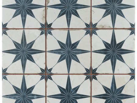 SomerTile - Harmonia 13 in. x 13 in. Ceramic Tile - Kings Star Blue Sale