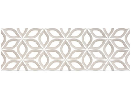 General Ceramic - 12 in. x 36 in. Petalos Crema Matte Deco on Sale