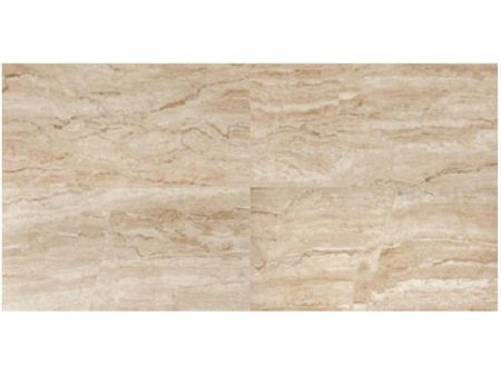 Daltile Marble Attache 12 in. x 24 in. Colorbody Porcelain Tile - Polished Travertine MA85 For Sale