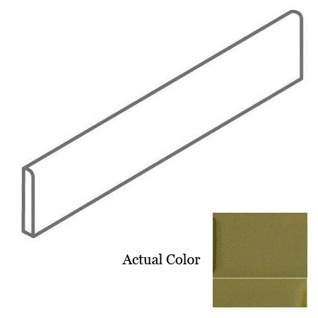 Stonepeak Ceramics - Adamas 4 in. x 12 in. Viridis Porcelain Wall Bullnose Sale