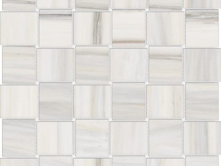 Anatolia Mayfair 2 in. x 2 in. HD Porcelain Basketweave Mosaics - Zebrino (Polished) For Sale