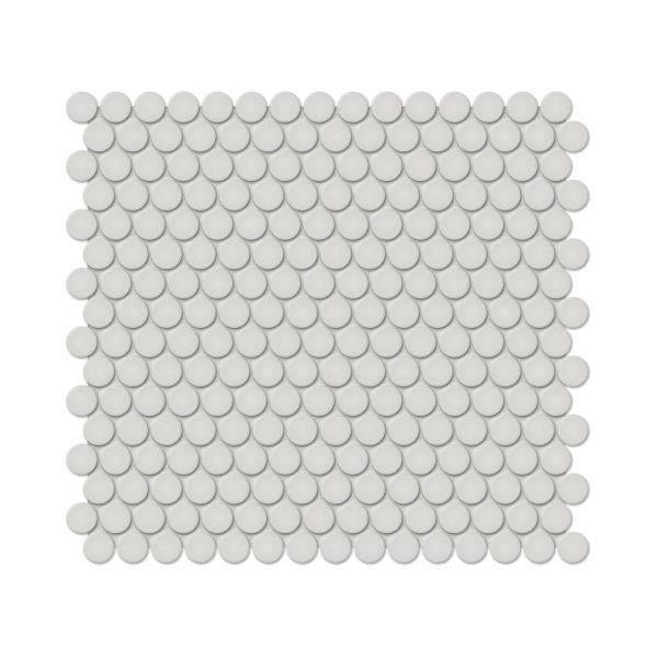 Anatolia - Soho Porcelain - 3 4 in. Penny Round Mosaic - Halo Grey Matte Sale