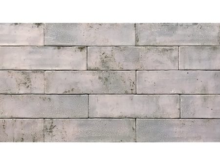 Tesoro Decorative Collection - Grunge Ceramic 3 in. x. 12 in. Wall Tile - Grey For Cheap