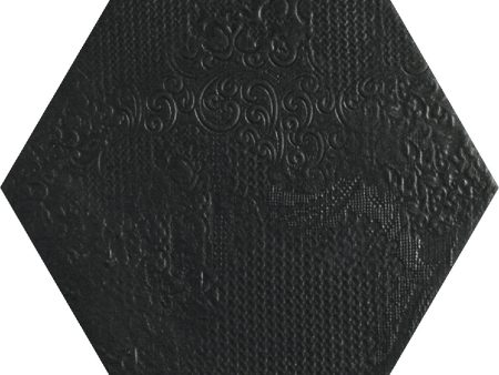 Tesoro - Milano Hex Pressed Porcelain - Black Online