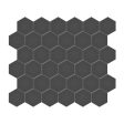 Anatolia - Soho Porcelain - 2 in. Hexagon Glazed Mosaic - Retro Black Matte Discount