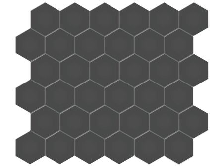 Anatolia - Soho Porcelain - 2 in. Hexagon Glazed Mosaic - Retro Black Matte Discount