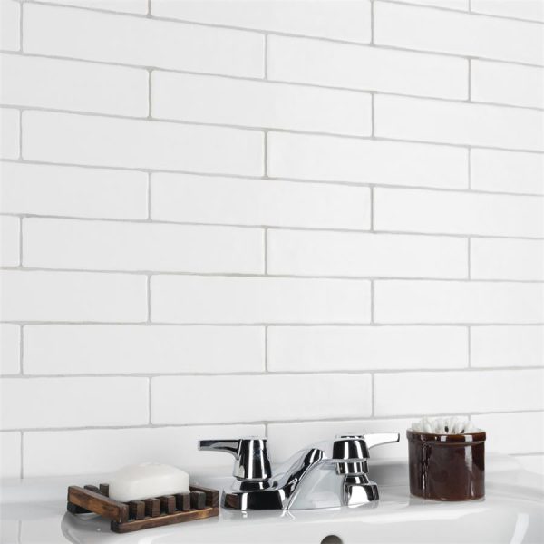 SomerTile - Chester 2  x 10  Subway Tile - Matte Bianco Online now