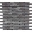 Tesoro Metropolitan Contempo - Basalt Multi Finish 5 8 in. x 2 in. Multi Strip Mosaic Discount