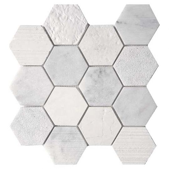 Tesoro Metropolitan Contempo - Nova Multi Finish 3  Hex Blend Mosaic For Cheap