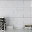 SomerTile - Chester 3  x 6  Subway Tile - Bianco For Discount