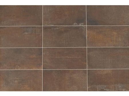 American Olean - Union Porcelain Tile 12 in. x 24 in. - Rusted Brown Supply