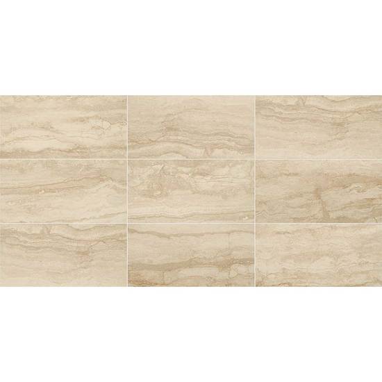 American Olean Vellagio 12 in. x 24 in. Glazed Porcelain Floor Tile - Light Noce Online Sale