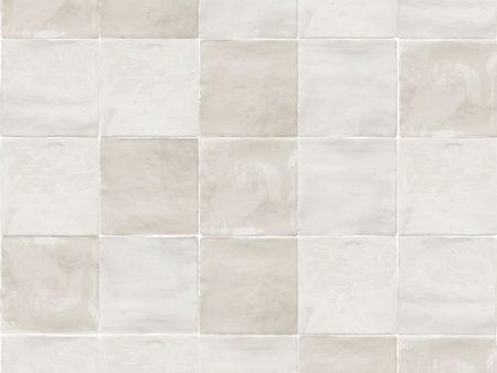 Arizona Tile - Flash 5  x 5  Ceramic Wall Tile - Ivory Online Sale