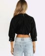 Long Sleeve Top Black Hot on Sale