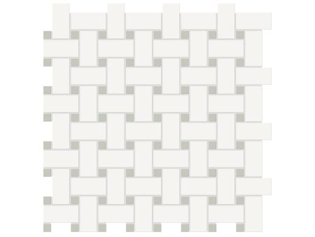 Anatolia - Soho Porcelain Basketweave Mosaic - Soft Sage Matte Fashion