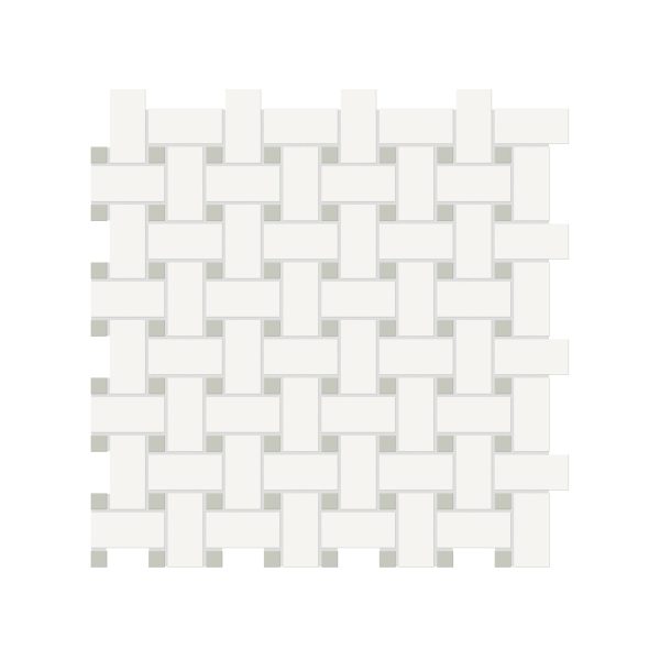 Anatolia - Soho Porcelain Basketweave Mosaic - Soft Sage Matte Fashion