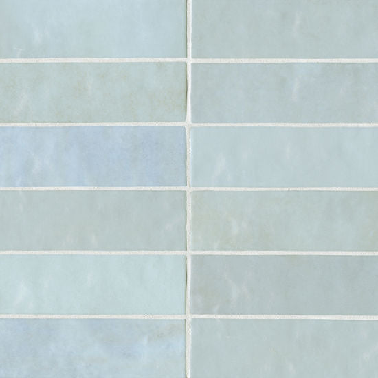 Bedrosians Tile & Stone - Cloe 2.5  x 8  Wall Tile - Baby Blue Hot on Sale