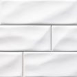 MSI - Highland Park - 4 in. x 12 in. Whisper White Subway Tile Online now