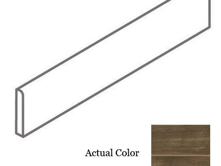 American Olean Creekwood 3 in. x 18 in. Bullnose Tile - Walnut Brook For Cheap