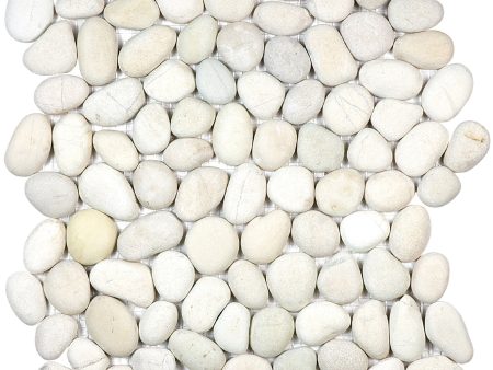 Anatolia - Zen, Pebbles Natural Pebble Mosaic - Serenity Ivory on Sale