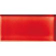 American Olean - Color Appeal 3 in. x 6 in. Glass Wall Tile - Cherry Hot on Sale