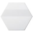 Emser Tile - Code 6 in. x 7 in. Hexagon 3D Tile - Code White Supply