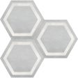 Anatolia - Form HD 7 in. x 8 in. Hexagon Frame Porcelain Tile - Ice Online Sale