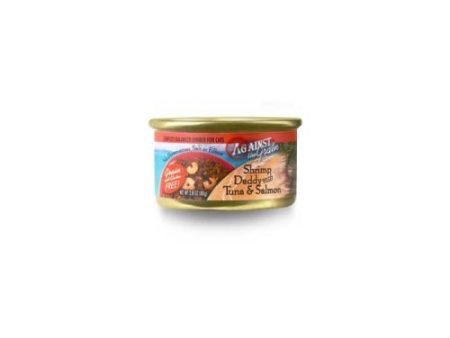 Against The Grain Shrimp Daddy With Tuna & Salmon Dinner For Cats 2.8 Oz (Case of 24) by Evangers Against the Grain For Cheap