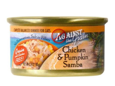 Against The Grain Chicken & Pumpkin Samba Dinner For Cats 2.8 Oz (Case of 24) by Evangers Against the Grain Cheap