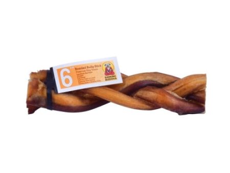 6  Barking Buddha Braided Bully Stick 1 Each by Natural Cravings Pet Treats Sale