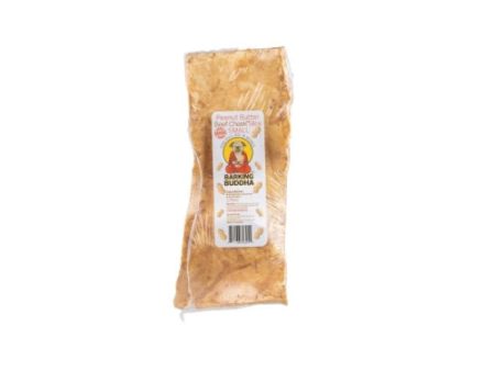 6  Barking Buddha Peanut Butter Beef Cheek Slice 6  (30 Count) by Natural Cravings Pet Treats Supply